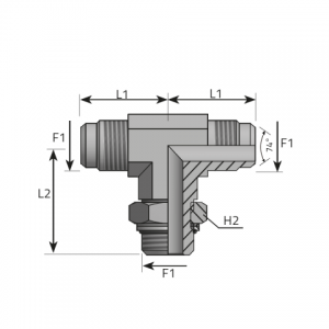Адаптер - тройник 2 x AG-JIC / 1 x AGR-F с кольцом и зажимом (центральное соединение). (TMJ.MOG.P)
